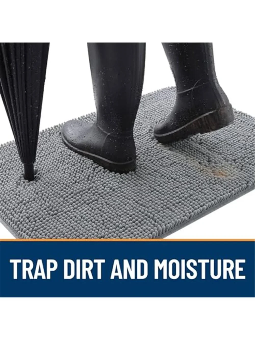 Dog Door Mat for Muddy Paws 30x20, Super Absorbent Chenille Mud Mat